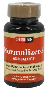 Sedona Labs   Normalizer 3 Acid Balance Probiotic Supplement   90 Capsules