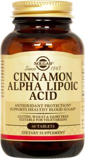 Solgar   Alpha Lipoic Acid Cinnamon Tablets   60 Tablets
