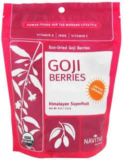 Navitas Naturals   Sun Dried Goji Berries Certified Organic   8 oz.