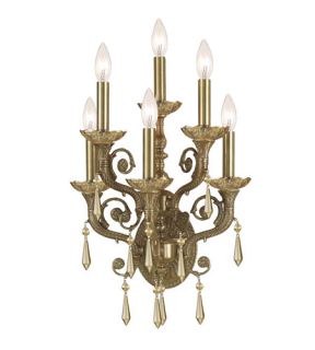 Regal 6 Light Wall Sconces in Aged Brass 5176 AG GT MWP