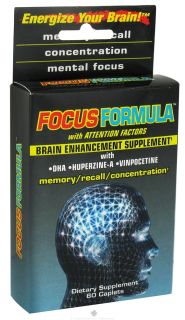 Windmill Health Products   Focus Formula Brain Enhancement Supplement   60 Caplets