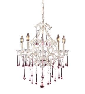 Opulence 5 Light Chandeliers in Antique White 4002/5RS