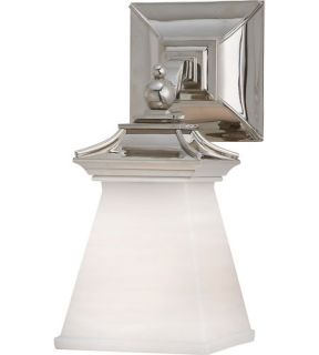E.F. Chapman Chinoiserie 1 Light Bathroom Vanity Lights in Polished Nickel CHD1515PN WG