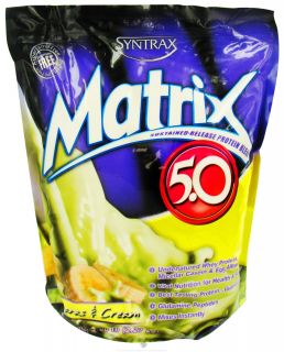 Syntrax   Matrix 5.0 Sustained Release Protein Blend Bananas & Cream   5 lbs.