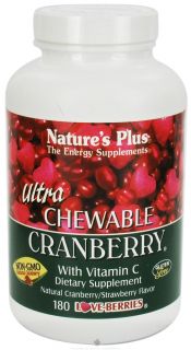 Natures Plus   Ultra Chewable Cranberry   180 Chewable Tablets