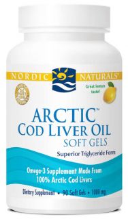 Nordic Naturals   Arctic Cod Liver Oil Lemon 1000 mg.   90 Softgels