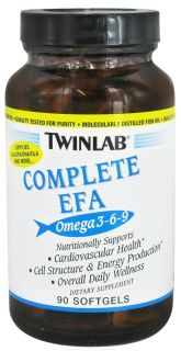 Twinlab   Complete EFA Omega 3 6 9   90 Softgels