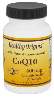 Healthy Origins   CoQ10 Kaneka Q10 Gels 600 mg.   30 Softgels