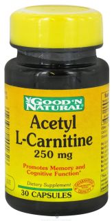 Good N Natural   Acetyl L Carnitine 250 mg.   30 Capsules