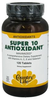 Country Life   Super 10 Antioxidant Formula Maximized Family Size   120 Tablets