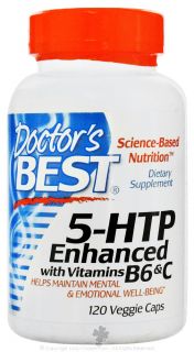 Doctors Best   5 HTP Enhanced with Vitamins B6 & C   120 Vegetarian Capsules