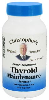 Dr. Christophers Original Formulas   Thyroid Maintenance Formula   100 Vegetarian Capsules