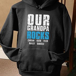 Fathers Day Gifts    Black Personalized Grandpa Sweatshirts   Grand Dude