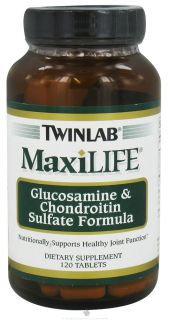 Twinlab   MaxiLife Glucosamine & Chondroitin Sulfate Formula   120 Tablets