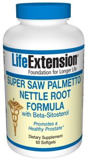 Life Extension   Super Saw Palmetto/Nettle Root Formula With Beta Sitosterol   60 Softgels