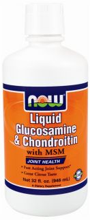 NOW Foods   Liquid Glucosamine & Chondroitin with MSM Citrus   32 oz.