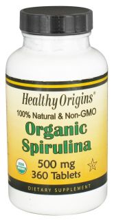 Healthy Origins   Organic Non GMO Spirulina 500 mg.   360 Tablet(s)