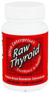 Ultra Enterprises   Raw Thyroid 200 mg.   90 Tablets