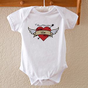 Personalized Baby Bodysuit   Heartbreaker