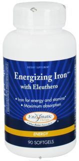 Enzymatic Therapy   Energizing Iron with Eleuthero   90 Softgels