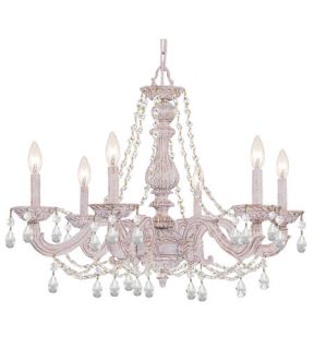 Sutton 6 Light Chandeliers in Antique White 5026 AW CL MWP