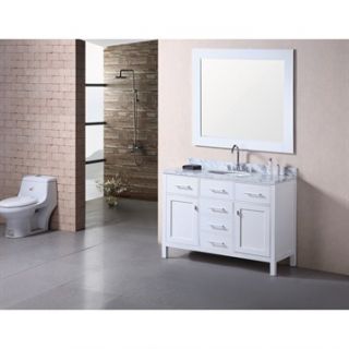 Design Element London 48 Bathroom Vanity   Pearl White