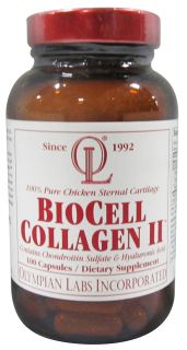 Olympian Labs   BioCell Collagen II 100%   100 Capsules (formerly with Pure Chicken Sternal Cartilage)