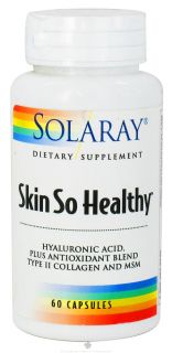 Solaray   Skin So Healthy Hyaluronic Acid Plus Antioxidant Blend   60 Capsules