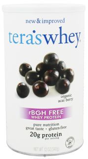 Teras Whey   Whey Protein rBGH Free Acai Berry   12 oz.