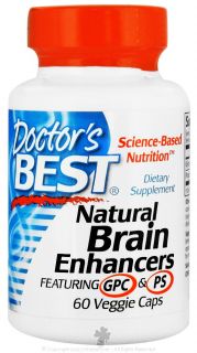Doctors Best   Natural Brain Enhancers featuring GPC & PS   60 Vegetarian Capsules