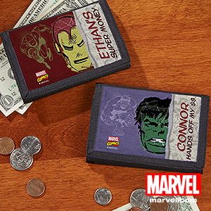 Personalized Marvel Superhero Wallets   Spiderman, Wolverine, Iron Man, Thor