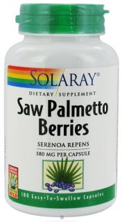 Solaray   Saw Palmetto Berries 580 mg.   180 Capsules