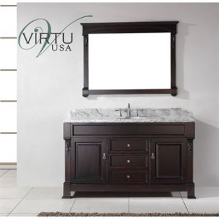 Virtu USA 60 Huntshire Single Bathroom Vanity   Dark Walnut
