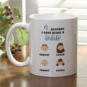 Personalized Family Characters Coffee Mug   His Reason Why