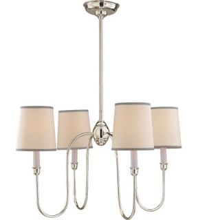 Thomas Obrien Vendome 4 Light Chandeliers in Polished Silver TOB5007PS NP/ST
