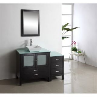 Virtu USA Brentford 54 Single Sink Bathroom Vanity   Espresso