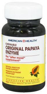 American Health   Original Papaya Enzyme Chewable   100 Tablets