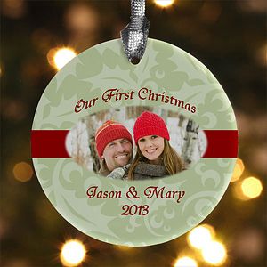 Our Love Personalized Romantic Photo Christmas Ornament