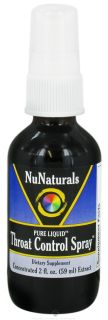 NuNaturals   Pure Liquid Throat Control Spray   2 oz.