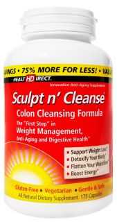 Health Direct   Sculpt n Cleanse Colon Cleansing Formula 450 mg.   175 Capsules