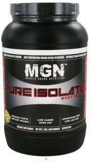 Muscle Gauge Nutrition   Pure Isolate Whey Protein Vanilla Caramel   2 lbs.