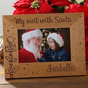 Personalized Christmas Picture Frames   Santa & Me   4 x 6