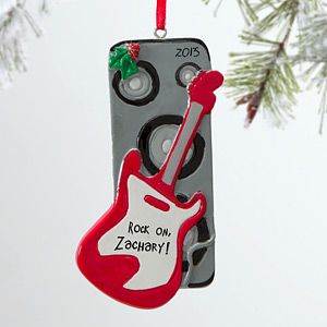 Personalized Guitar Christmas Ornaments   Rock On