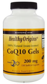 Healthy Origins   CoQ10 Kaneka Q10 Gels 200 mg.   150 Softgels