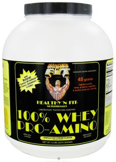 Healthy N Fit   100% Whey Pro Amino Vanilla Ice Cream   5 lbs.