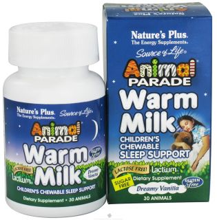 Natures Plus   Animal Parade Warm Milk Dreamy Vanilla   30 Chewable Tablets