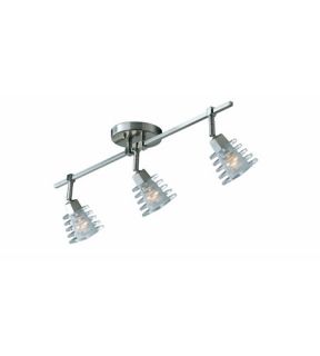 Milan 3 Light Bathroom Vanity Lights in Brushed Steel 25613