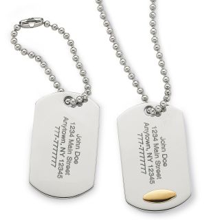 Dog Tag & Key Chain Set, Stainless Steel
