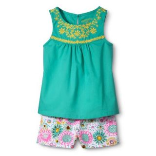 Genuine Kids from OshKosh Infant Toddler Girls Embroidered Tank & Floral Short