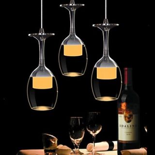 25cm Round 9W LED Bar Wineglass Chandelier Dining Room Pendant Lamp